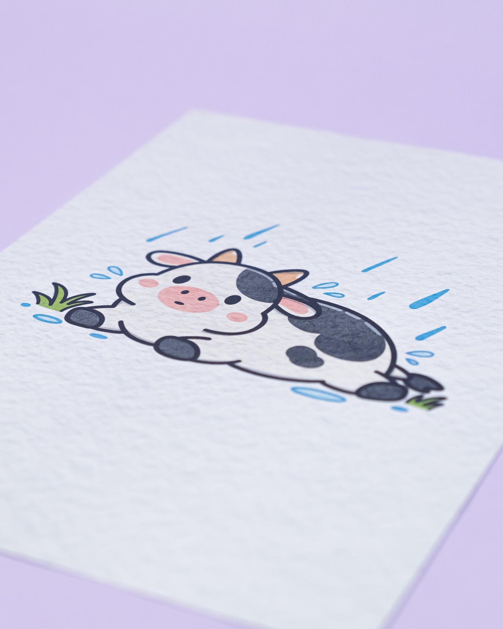 No Thoughts... Just Moo Art Print | Collectible Cute Cow Art Print