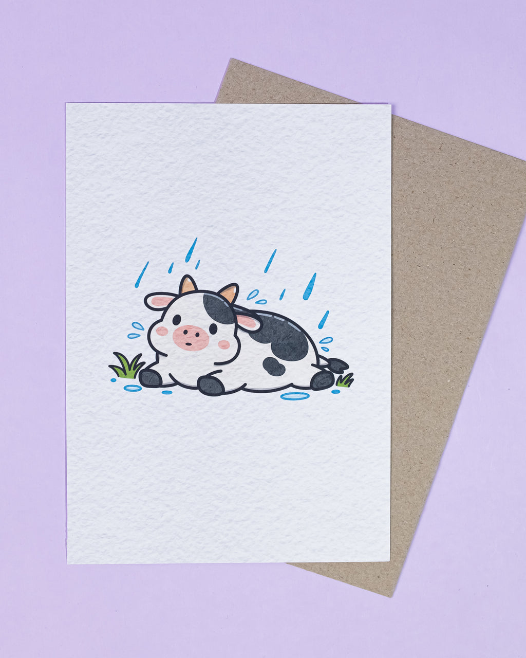 No Thoughts... Just Moo Art Print | Collectible Cute Cow Art Print