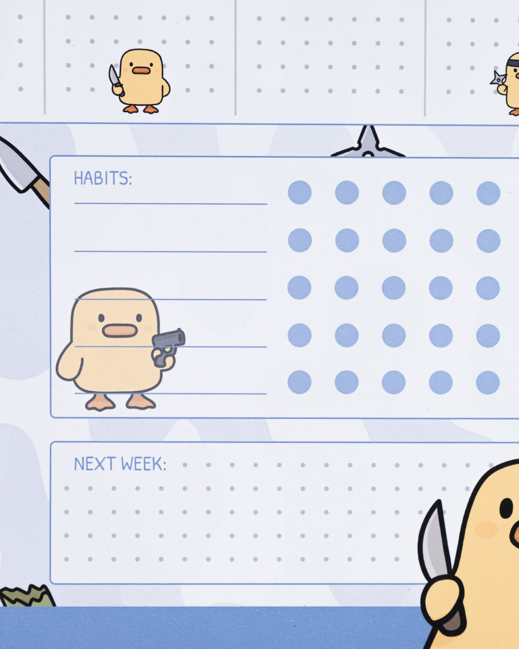 Weaponised Duck Desk Pad | Cute Chaotic A4 Desk Pad