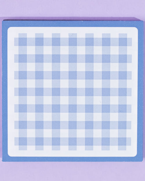 Gingham Memo Pad | Cute Spring Memo Pad - Purple