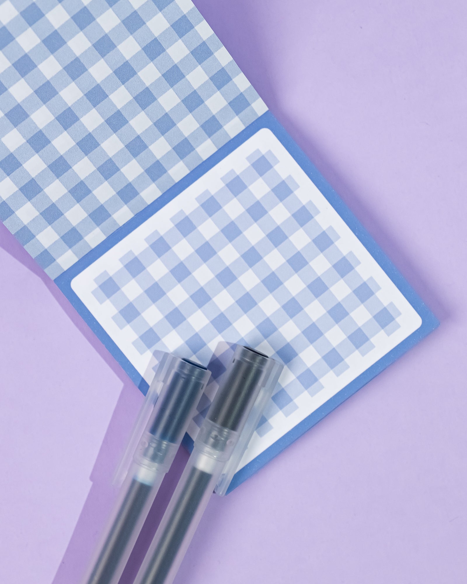 Gingham Memo Pad | Cute Spring Memo Pad - Purple