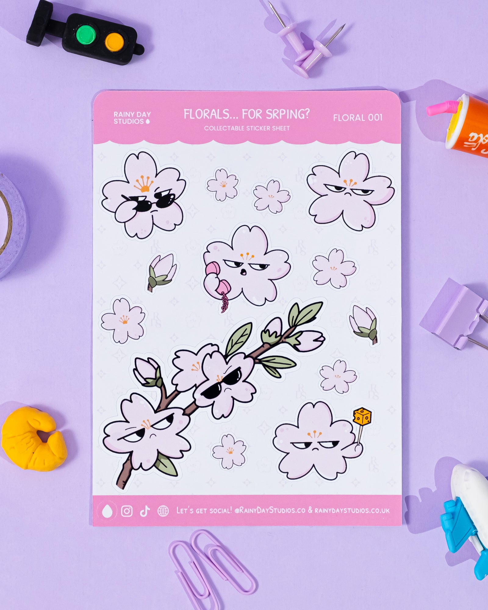 Florals... For Spring? Sticker Sheet | Groundbreaking Collectible Judgmental Floral Stickers