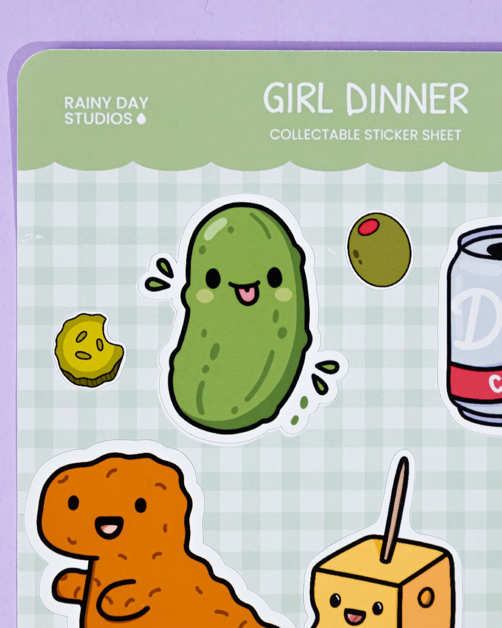 Girl Dinner Sticker Sheet | Collectible Cute Cosy Stickers