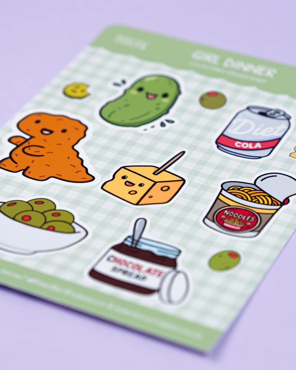 Girl Dinner Sticker Sheet | Collectible Cute Cosy Stickers